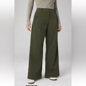 Fabletics Forest Green Everyday Wide Leg Trouser